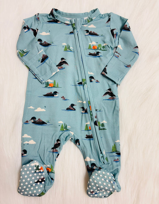 Loons- 2 way zipper footie