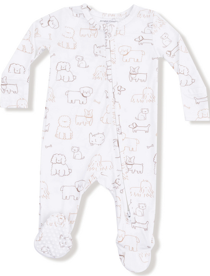 Neutral Pups 2 way zipper footie