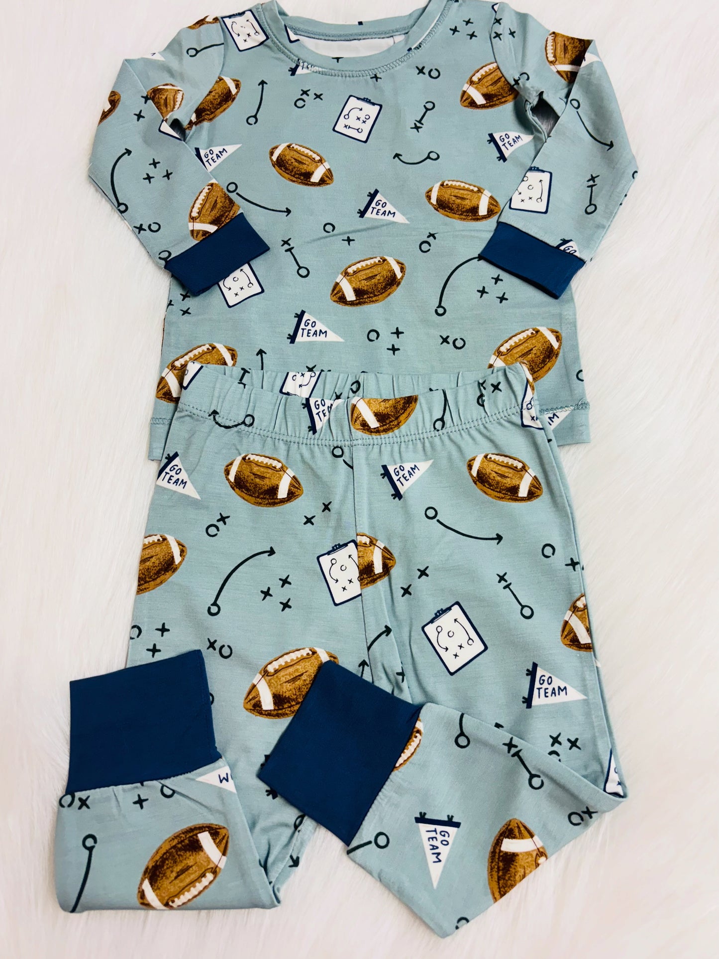 Touch down time long sleeve 2 piece set