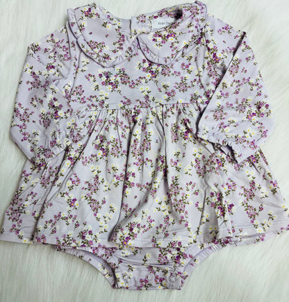 Sweet dreams Long Sleeve Peter Pan Ruffle Collar Bubble with Skirt Sweet dreams Long Sleeve Peter Pan Ruffle Collar Bubble with Skirt