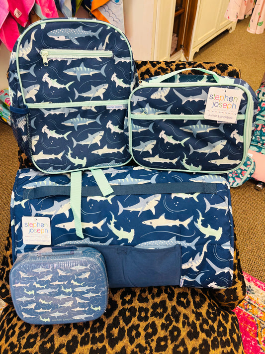 Stephen Joseph Lunch Box- Blue Sharks