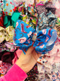 Blue cowgirl bling bow