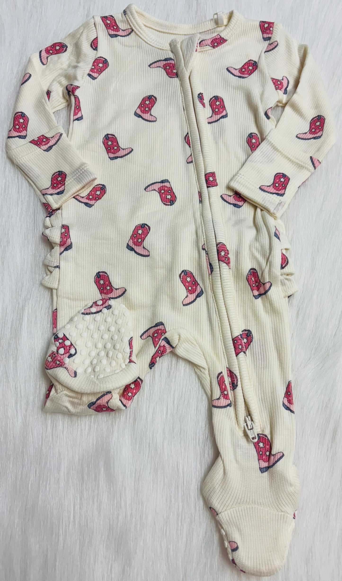 Petite Cowgirl Ruffle Footie