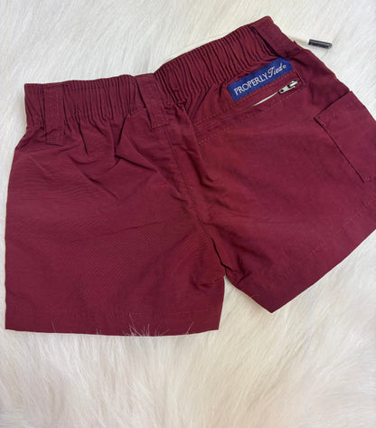 Boys mallard shorts maroon