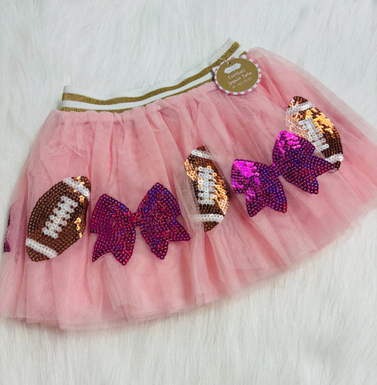 Pink football double mesh tutu