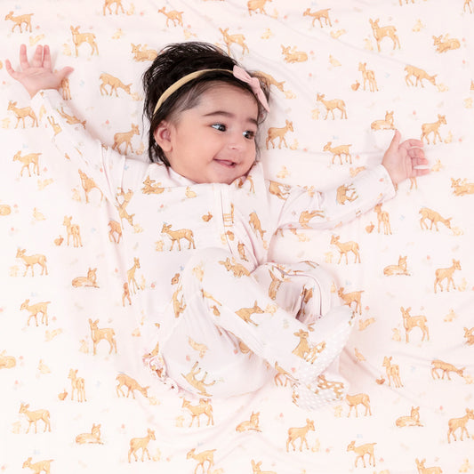 Little Fawn - 2 way ruffle back footie
