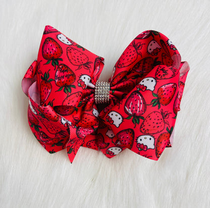 Strawberry hello kitty bow