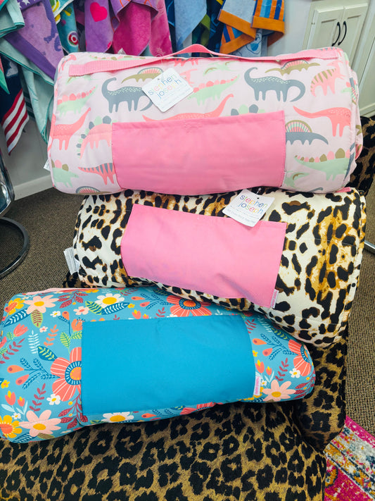 Floral blue print nap mat