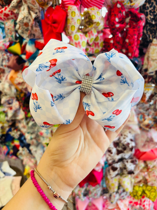 Cherry bling bow