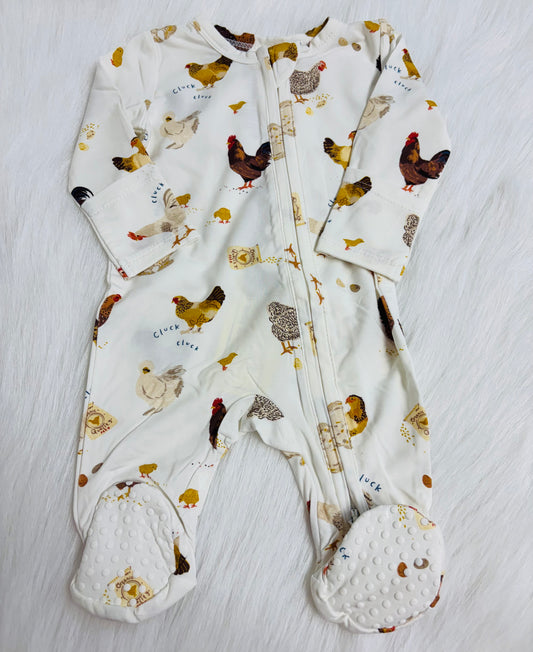 Collector Chickens unisex -2way zipper footie