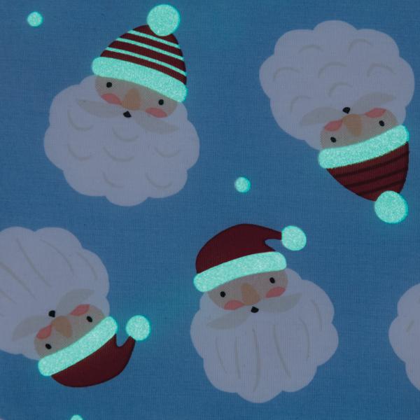 BLUE SANTA GLOW TODDLER PAJAMAS