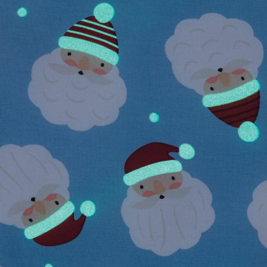 BLUE SANTA GLOW TODDLER PAJAMAS