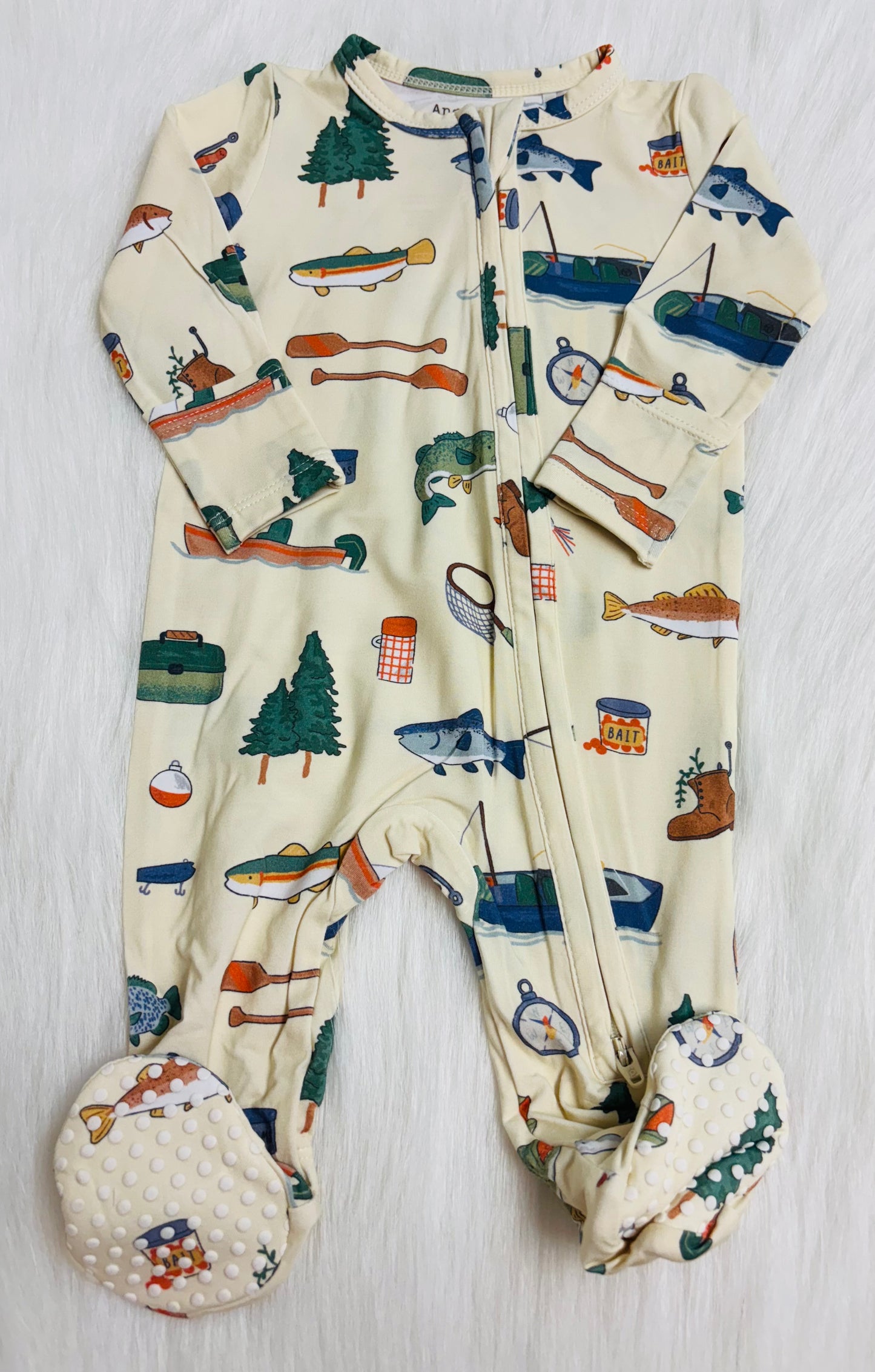 Fishing things 2 way zipper footie