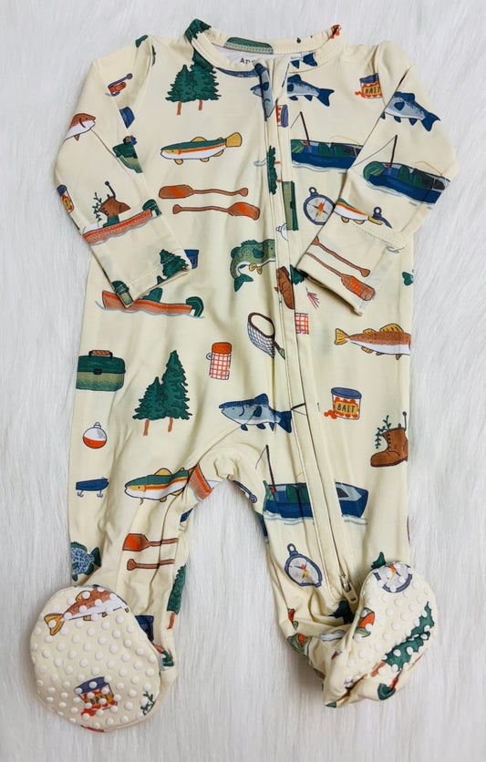 Fishing things 2 way zipper footie