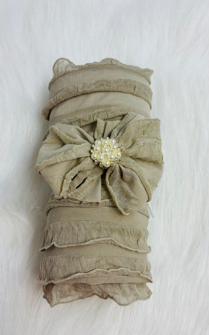 Champagne swaddle wrap & headband