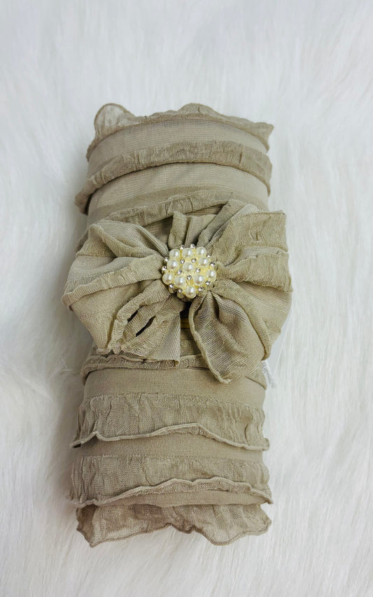 Champagne swaddle wrap & headband