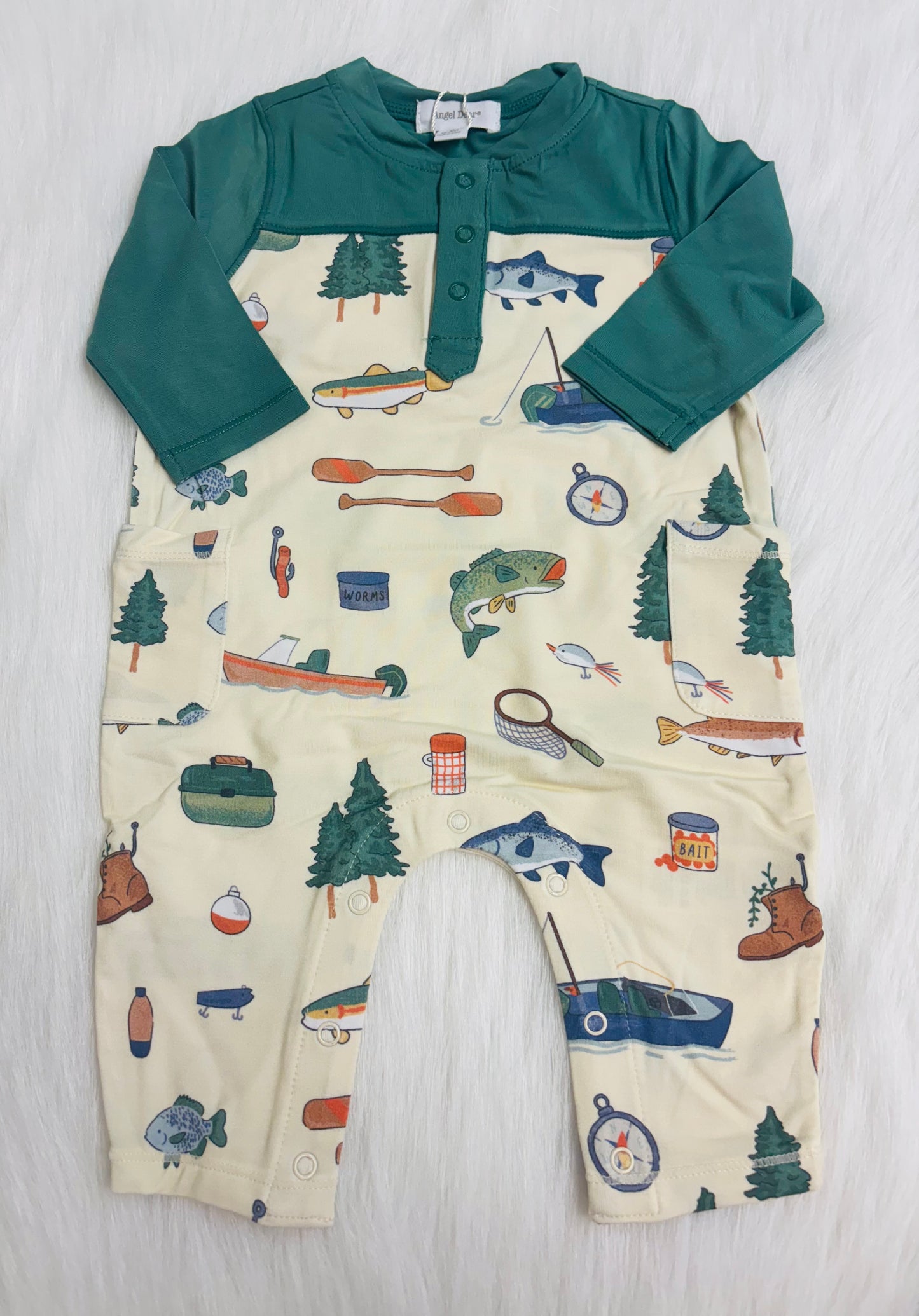 Fishing things - Romper W/ Contrast sleeves