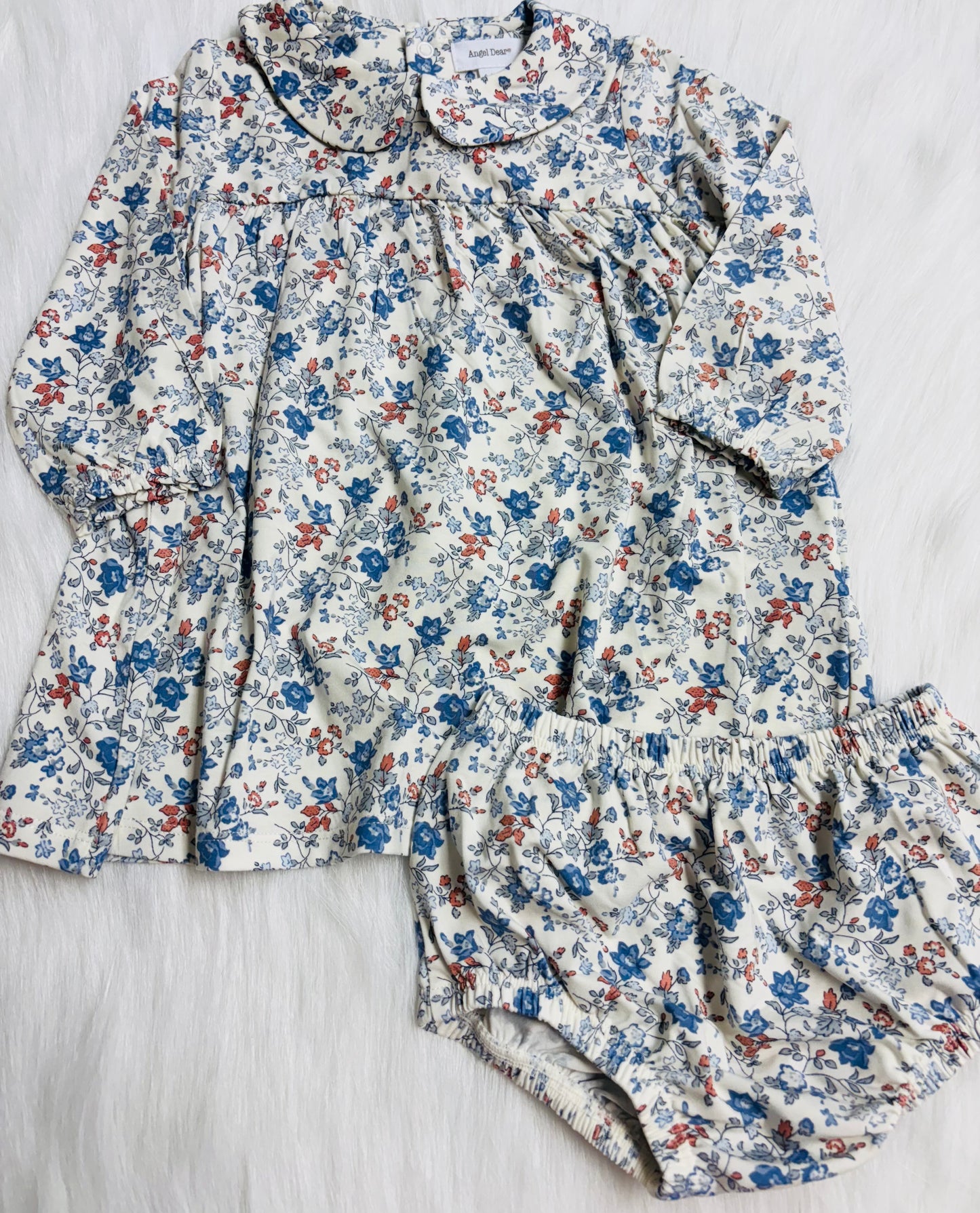 Country Girl Floral L/S Peter Pan collar dress + DC