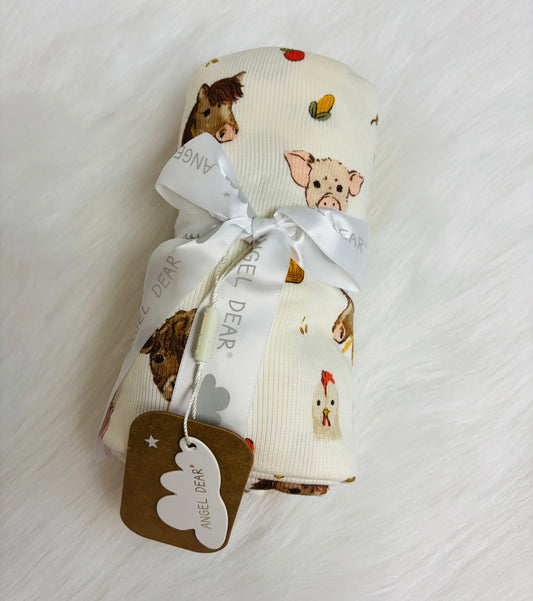 Vintage Farm Animals Swaddle