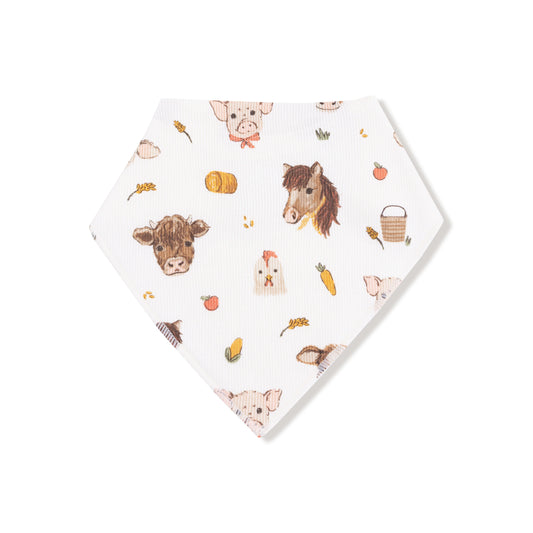 Vintage farm Animals Bib/bandana