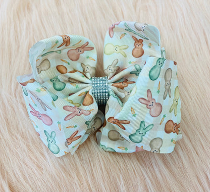 Nude peep bling bow