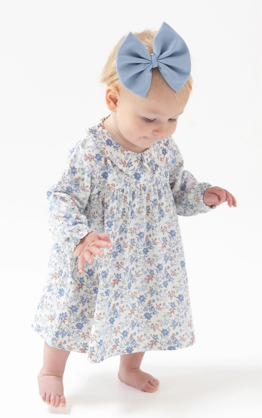 Country Girl Floral L/S Peter Pan collar dress + DC