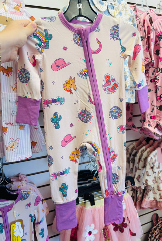 Disco Cowgirl 2 Way zipper romper
