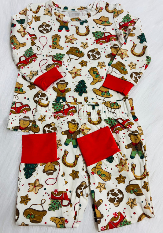 Cowboy Christmas 2 piece Lounge wear set
