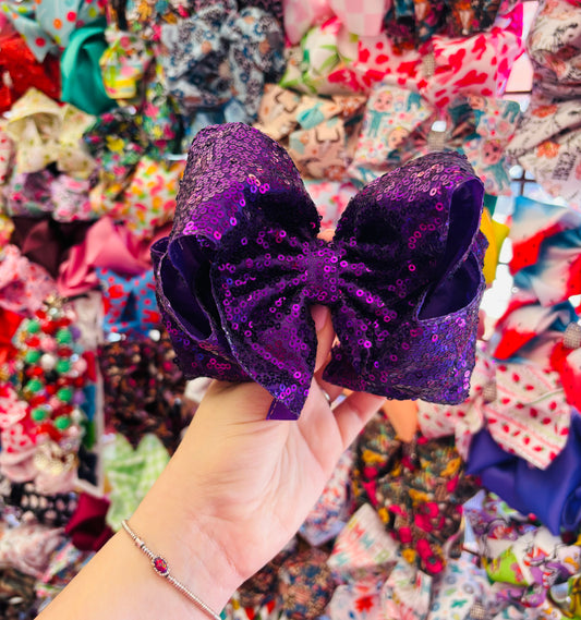 Purple sparkle bow