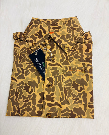 Boys Sportsman Field Shirt Vintage Camo