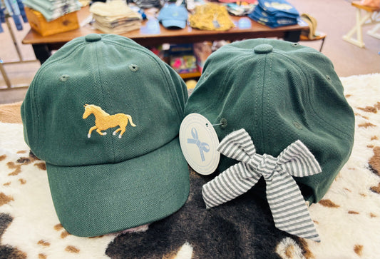 Horse Bow Baseball Hat Youth size