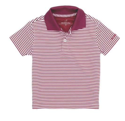 Properly Tied - Boys Dallas Polo Maroon