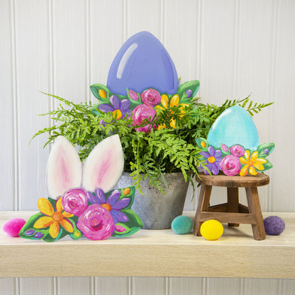 Round Top Collection-Artful Bunny Ears & Flowers