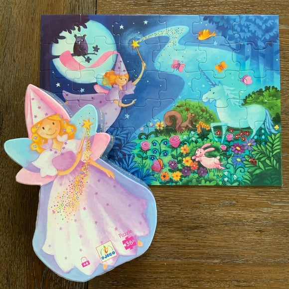 DJECO - The Fairy And The Unicorn 36 piece Puzzle